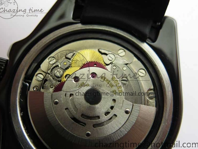 MiroTime 0201 Soft Submariner 40mm Black Ceramic 5GF Best Edition Pink Painting Dial on Black Rubber Strap SA 2472